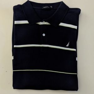 Nautica Navy Blue with White & Green stripes